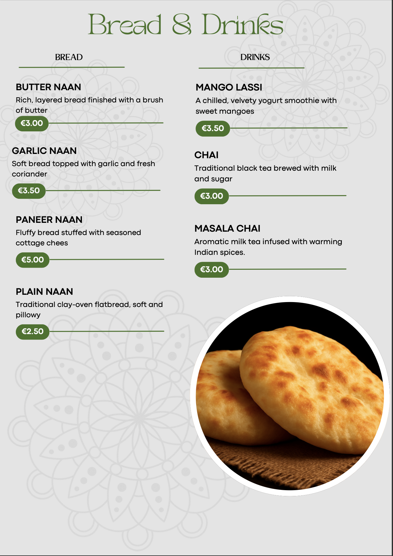Hari Mirchi Menu Page 3
